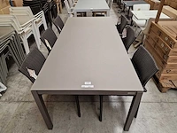 Garden prestige - alu tuintafel juma taupe grijs 220 x 100cm + taupe glas - afbeelding 3 van  4