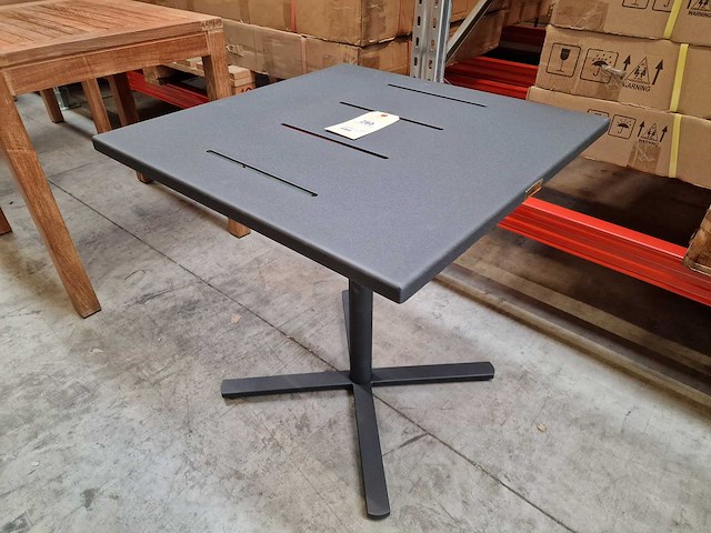 Garden prestige - alu tuintafel suisse 70 x 70cm antraciet full alu - afbeelding 3 van  12