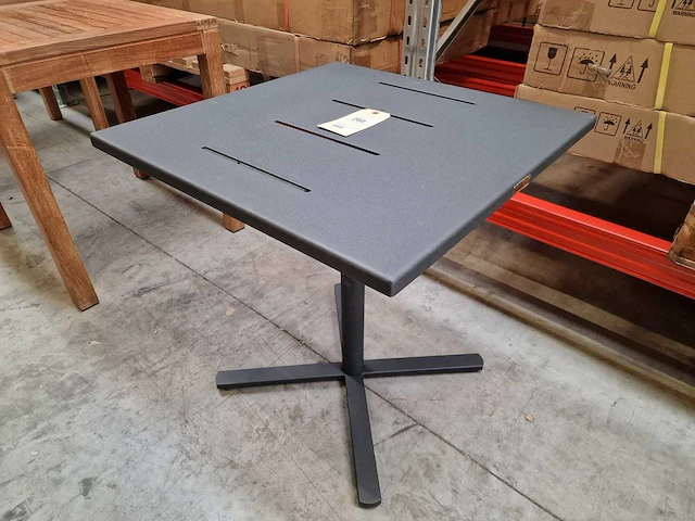 Garden prestige - alu tuintafel suisse 70 x 70cm antraciet full alu - afbeelding 2 van  12
