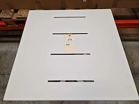Garden prestige - alu tuintafel suisse 70 x 70cm wit full alu - afbeelding 5 van  13