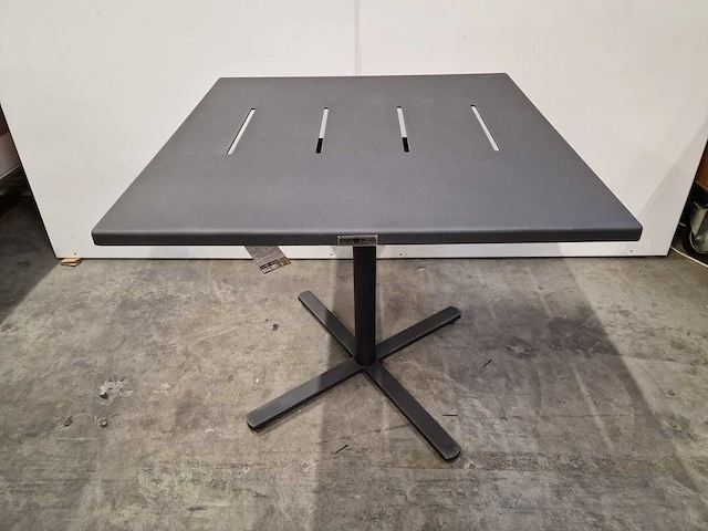 Garden prestige - alu tuintafel suisse 80 x 80cm antraciet full alu - afbeelding 10 van  12