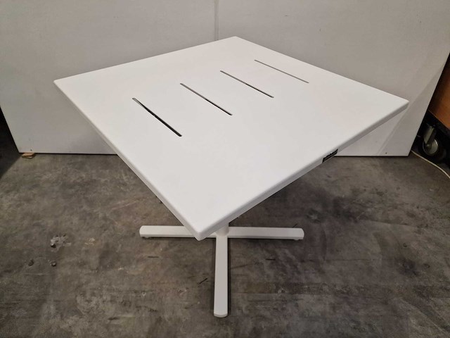 Garden prestige - alu tuintafel suisse 80 x 80cm wit full alu - afbeelding 4 van  11
