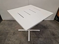 Garden prestige - alu tuintafel suisse 80 x 80cm wit full alu - afbeelding 4 van  11