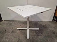 Garden prestige - alu tuintafel suisse 80 x 80cm wit full alu