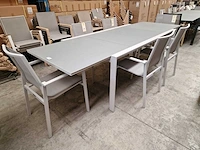 Garden prestige - alu tuintafel uitschuifbaar geneve 180-280 x 100cm mistral grey