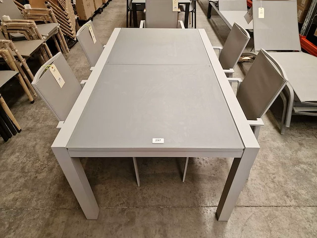 Garden prestige - alu tuintafel uitschuifbaar geneve 180-280 x 100cm mistral grey - afbeelding 8 van  10
