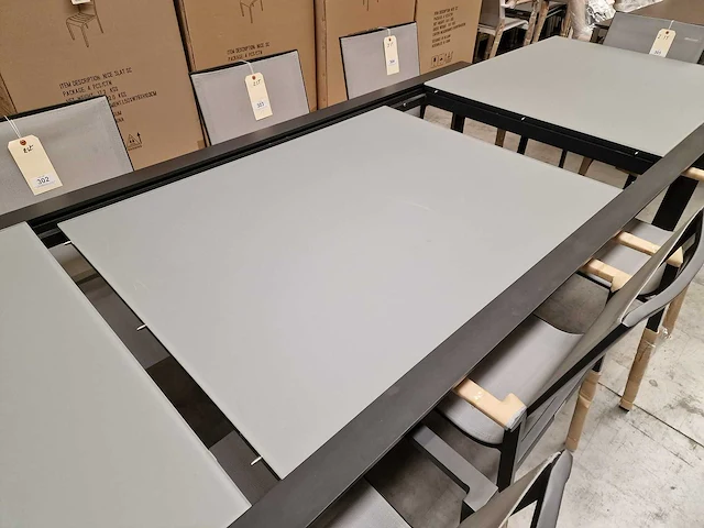 Garden prestige - alu tuintafel uitschuifbaar geneve xl 220-340 x 106cm charcoal - afbeelding 7 van  10