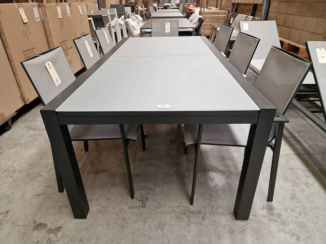 Garden prestige - alu tuintafel uitschuifbaar geneve xl 220-340 x 106cm charcoal - afbeelding 9 van  10