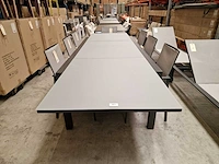 Garden prestige - alu tuintafel uitschuifbaar geneve xl 220-340 x 106cm charcoal - afbeelding 2 van  10