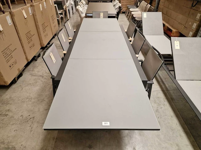 Garden prestige - alu tuintafel uitschuifbaar geneve xl 220-340 x 106cm charcoal - afbeelding 3 van  10