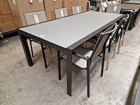 Garden prestige - alu tuintafel uitschuifbaar geneve xl 220-340 x 106cm charcoal - afbeelding 7 van  10