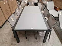 Garden prestige - alu tuintafel uitschuifbaar geneve xl 220-340 x 106cm charcoal - afbeelding 9 van  10