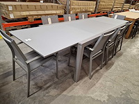 Garden prestige - alu tuintafel uitschuifbaar lissabon warmgrijs 220-330 x 106cm - afbeelding 1 van  12