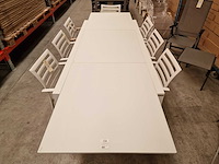 Garden prestige - alu tuintafel uitschuifbaar lissabon wit mat 220-330 x 106cm - afbeelding 5 van  11