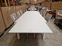 Garden prestige - alu tuintafel uitschuifbaar lissabon wit mat 220-330 x 106cm - afbeelding 3 van  10