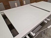 Garden prestige - alu tuintafel uitschuifbaar lissabon wit mat 220-330 x 106cm - afbeelding 7 van  10