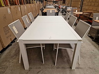 Garden prestige - alu tuintafel uitschuifbaar lissabon wit mat 220-330 x 106cm - afbeelding 10 van  10
