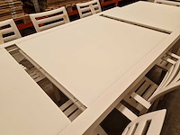 Garden prestige - alu tuintafel uitschuifbaar lissabon wit mat 220-330 x 106cm - afbeelding 8 van  11
