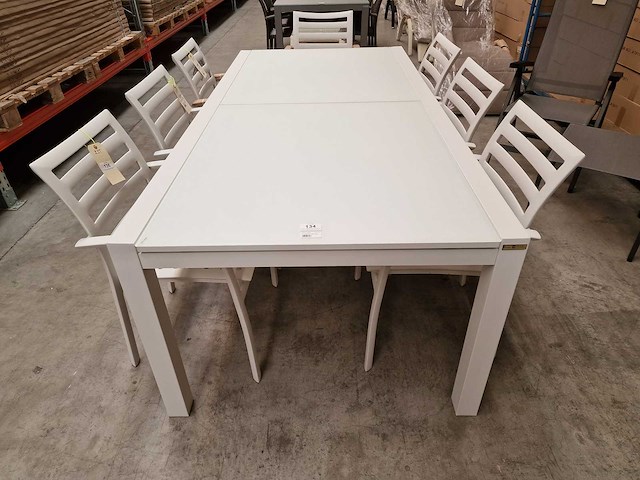 Garden prestige - alu tuintafel uitschuifbaar lissabon wit mat 220-330 x 106cm - afbeelding 11 van  11