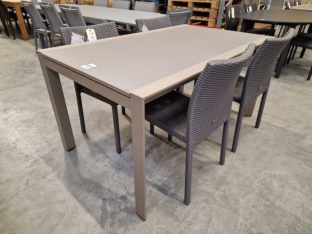 Garden prestige - alu tuintafel uitschuifbaar zurich champagne mat - afbeelding 10 van  11