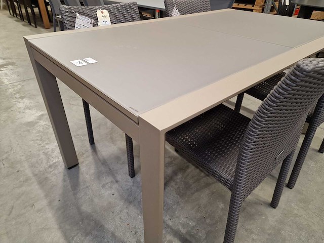 Garden prestige - alu tuintafel uitschuifbaar zurich champagne mat - afbeelding 1 van  7