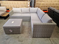 Garden prestige - hoeklounge georgia wicker grijs met kussens olefin - afbeelding 2 van  7