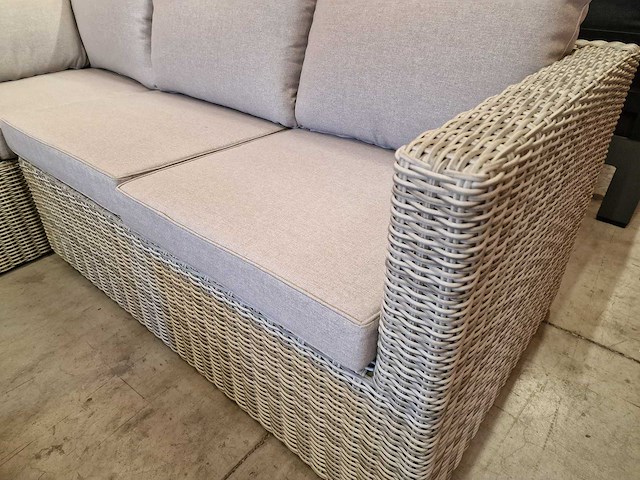 Garden prestige - hoeklounge georgia wicker grijs met kussens olefin - afbeelding 4 van  7
