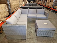 Garden prestige - hoeklounge georgia wicker grijs met kussens olefin - afbeelding 3 van  7