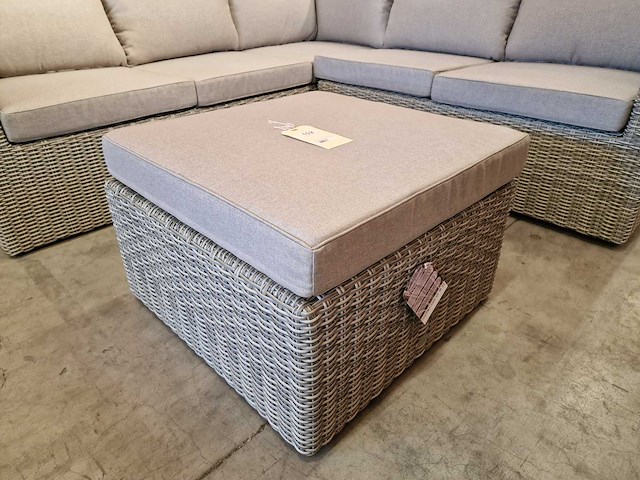 Garden prestige - hoeklounge georgia wicker grijs met kussens olefin - afbeelding 6 van  7