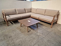 Garden prestige - hoeklounge set egypte met kussens olefin zand - afbeelding 1 van  7