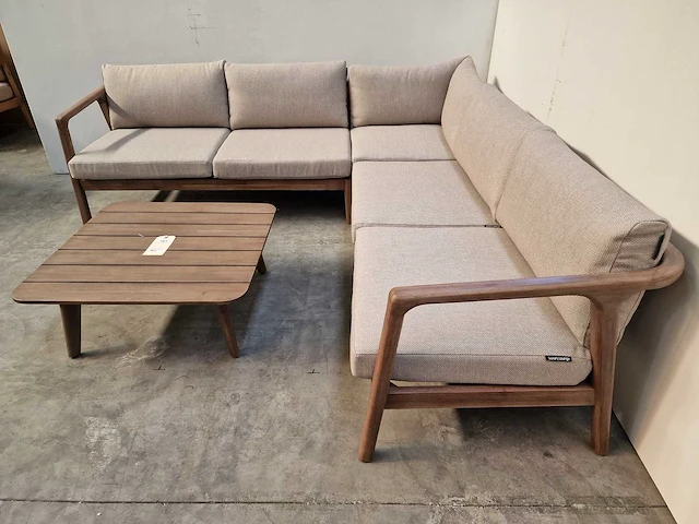 Garden prestige - hoeklounge set egypte met kussens olefin zand - afbeelding 3 van  7