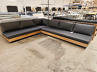 Garden prestige - hoeklounge set los angeles antraciet met kussens olefin