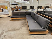 Garden prestige - hoeklounge set los angeles antraciet met kussens olefin - afbeelding 3 van  5