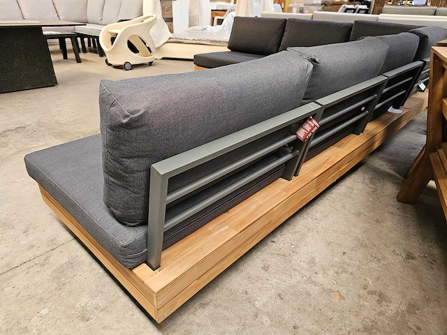Garden prestige - hoeklounge set los angeles antraciet met kussens olefin - afbeelding 4 van  5
