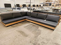 Garden prestige - hoeklounge set los santos antraciet met kussens