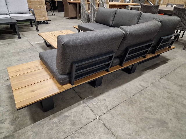 Garden prestige - hoeklounge set lota antraciet met kussens olefin antraciet - afbeelding 6 van  7