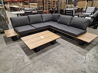 Garden prestige - hoeklounge set lota antraciet met kussens olefin antraciet - afbeelding 1 van  7