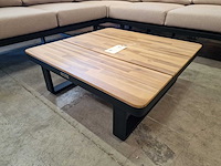 Garden prestige - hoeklounge set napoli zwart met kussens olefin zand - afbeelding 6 van  6