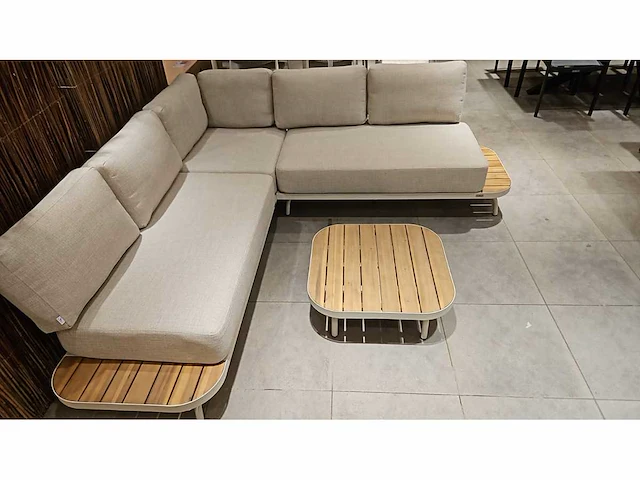 Garden prestige - hoeklounge set profido sand met kussens olefin sand - afbeelding 2 van  6