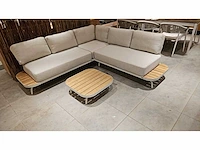 Garden prestige - hoeklounge set profido sand met kussens olefin sand