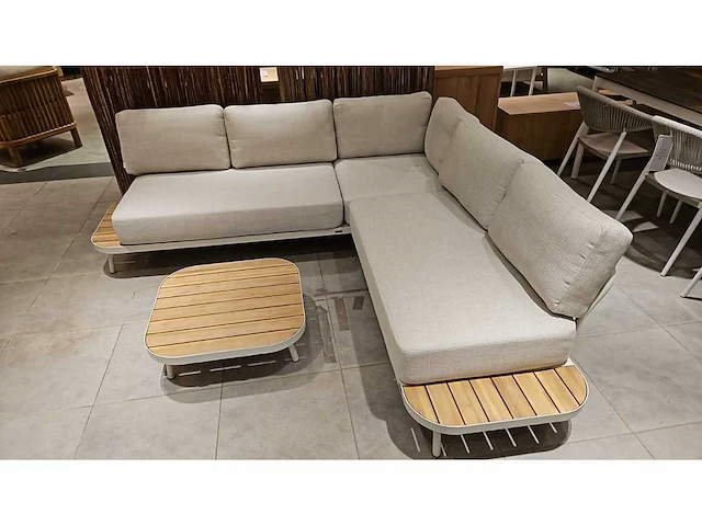 Garden prestige - hoeklounge set profido sand met kussens olefin sand - afbeelding 3 van  6