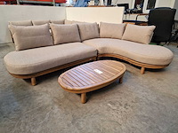 Garden prestige - hoeklounge set salvator met kussens olefin zand