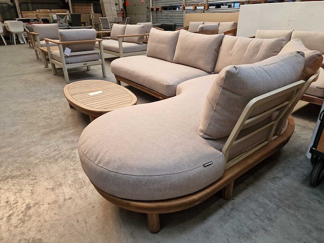Garden prestige - hoeklounge set salvator met kussens olefin zand - afbeelding 5 van  8
