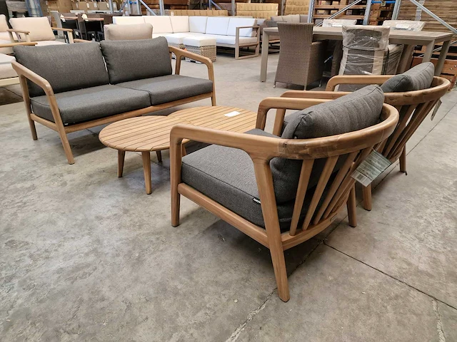 Garden prestige - lounge set florencia met kussens olefin antraciet - afbeelding 3 van  6
