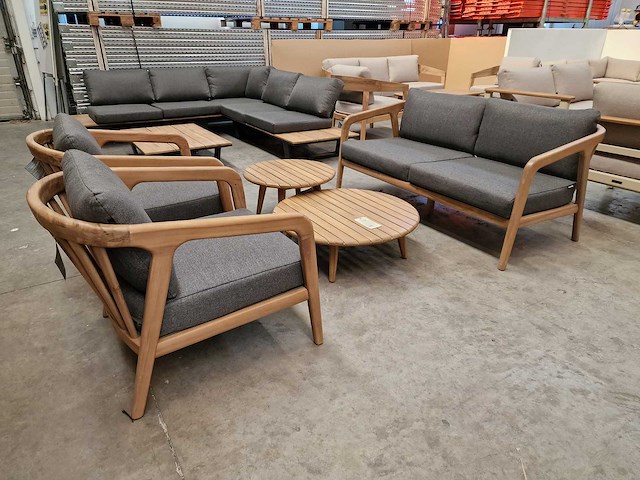 Garden prestige - lounge set florencia met kussens olefin antraciet - afbeelding 1 van  6