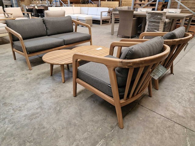 Garden prestige - lounge set florencia met kussens olefin antraciet - afbeelding 3 van  6