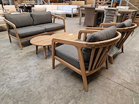 Garden prestige - lounge set florencia met kussens olefin antraciet - afbeelding 3 van  6