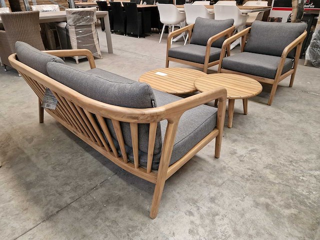 Garden prestige - lounge set florencia met kussens olefin antraciet - afbeelding 4 van  6