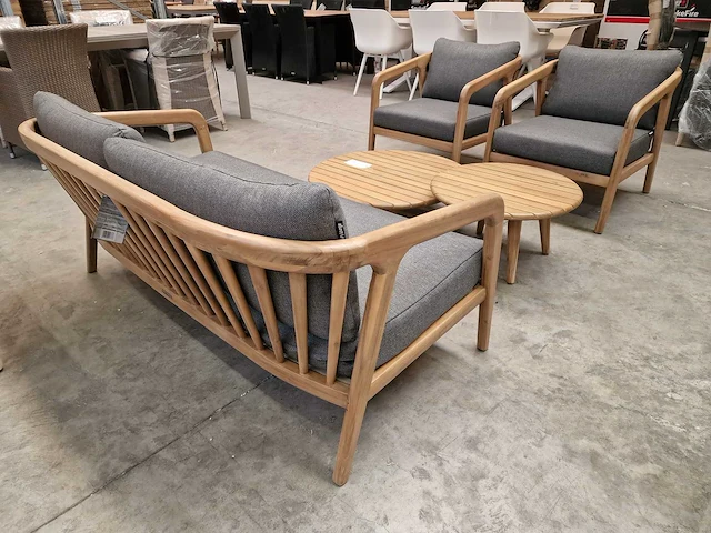 Garden prestige - lounge set florencia met kussens olefin antraciet - afbeelding 4 van  6