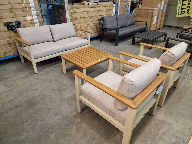 Garden prestige - lounge set forza met kussens olefin zand - afbeelding 1 van  12